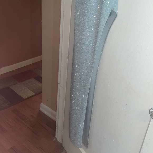 sage green sequin cowl neck windsor prom dress size s - Picture 6 of 8